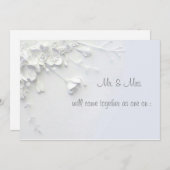 ホワイト3Dシンプル招待状 招待状 (正面/裏面)