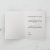 ホワイト3Dバラの結婚式の誓いのカード カード (内部)
