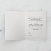 ホワイト3Dバラの結婚式の誓いのカード カード (内部)