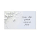 ホワイト3D　シンプルフラワーデザイン名刺
