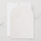 ホワイト3D フラワー ローズ ウェディング 招待状 (裏面)