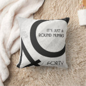 ホワイト40 Decade誕生日 クッション (ブランケット)
