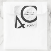 ホワイト40 Decade誕生日 スクエアシール (バッグ)