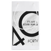 ホワイト40 Decade誕生日 スモールペーパーバッグ (裏面)