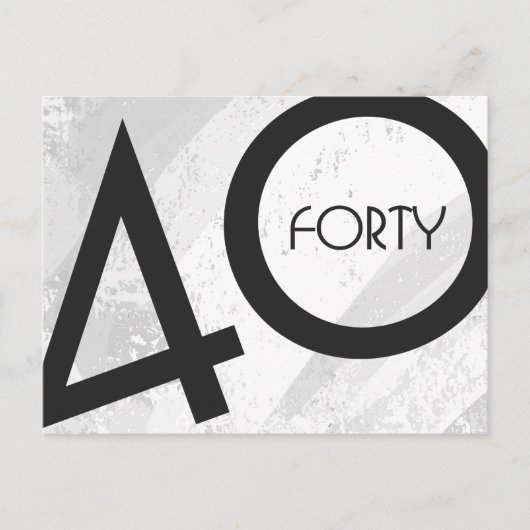 ホワイト40 Decade誕生日 ポストカード (正面)