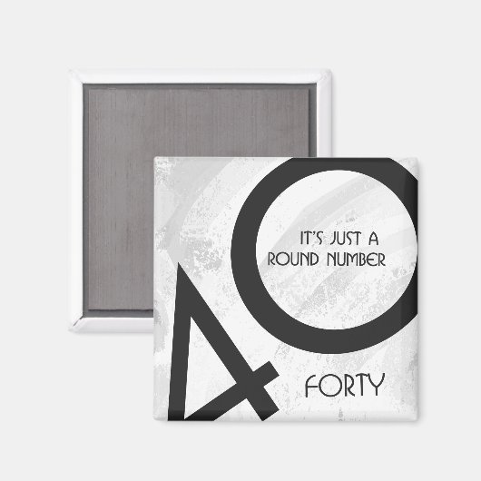 ホワイト40 Decade誕生日 マグネット (正面/裏面)
