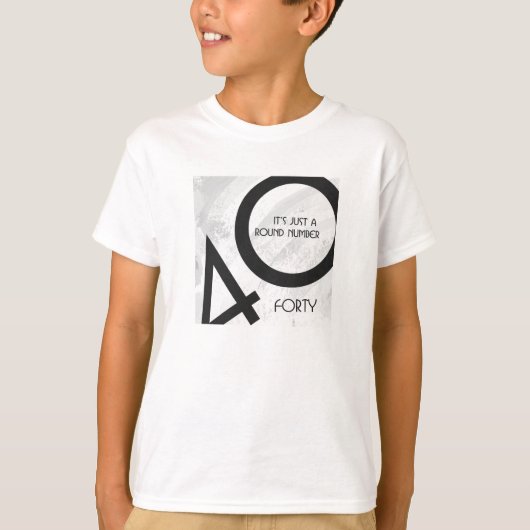 ホワイト40 Decade誕生日 Tシャツ (正面)