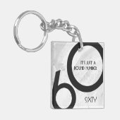 ホワイト60 Decade誕生日 キーホルダー (正面左)