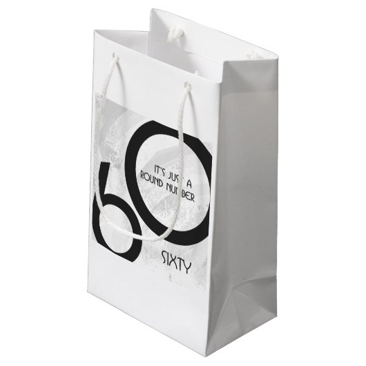 ホワイト60 Decade誕生日 スモールペーパーバッグ (裏面アングル)