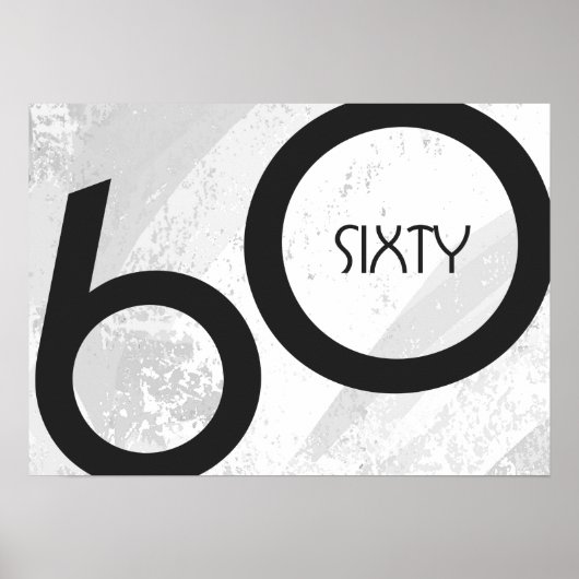 ホワイト60 Decade誕生日 ポスター (正面)