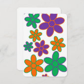 ホワイト70年代をテーマにしたスコットランド詩誕生日カード (正面/裏面)