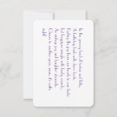 ホワイト70年代をテーマにしたスコットランド詩誕生日カード (裏面)