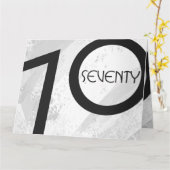 ホワイト70 Decade誕生日 カード (黄色い花)