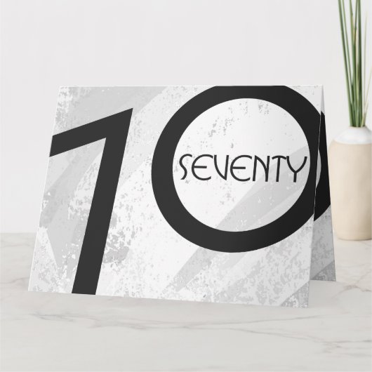 ホワイト70 Decade誕生日 カード (正面)