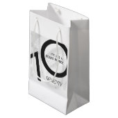 ホワイト70 Decade誕生日 スモールペーパーバッグ (正面アングル)