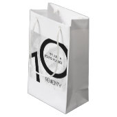 ホワイト70 Decade誕生日 スモールペーパーバッグ (裏面アングル)