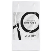 ホワイト70 Decade誕生日 スモールペーパーバッグ (正面)