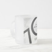 ホワイト70 Decade誕生日 フロストグラスマグカップ (正面左)