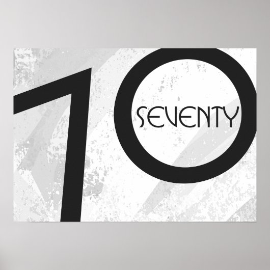 ホワイト70 Decade誕生日 ポスター (正面)