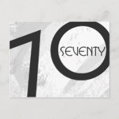 ホワイト70 Decade誕生日 ポストカード (正面)
