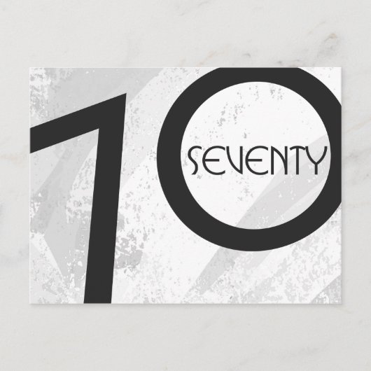 ホワイト70 Decade誕生日 ポストカード (正面)