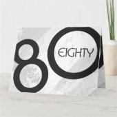 ホワイト80 Decade誕生日 カード (正面)