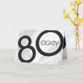 ホワイト80 Decade誕生日 カード (黄色い花)