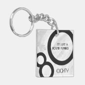 ホワイト80 Decade誕生日 キーホルダー (正面左)