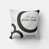 ホワイト80 Decade誕生日 クッション (正面)