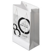 ホワイト80 Decade誕生日 スモールペーパーバッグ (正面アングル)