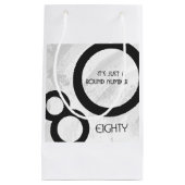 ホワイト80 Decade誕生日 スモールペーパーバッグ (正面)