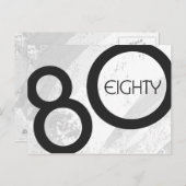 ホワイト80 Decade誕生日 ポストカード (正面/裏面)