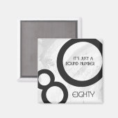 ホワイト80 Decade誕生日 マグネット (正面/裏面)