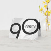 ホワイト90 Decade誕生日 カード (黄色い花)