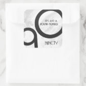 ホワイト90 Decade誕生日 スクエアシール (バッグ)