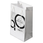 ホワイト90 Decade誕生日 スモールペーパーバッグ (裏面アングル)