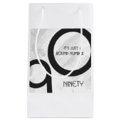 ホワイト90 Decade誕生日 スモールペーパーバッグ (正面)