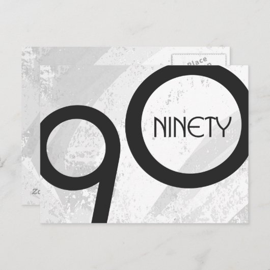 ホワイト90 Decade誕生日 ポストカード (正面/裏面)
