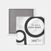 ホワイト90 Decade誕生日 マグネット (正面/裏面)