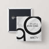 ホワイト90 Decade誕生日 缶バッジ (正面&裏面)