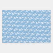 ホワイト |アイスブルー |クリスマス ラッピングペーパーシート (正面2)