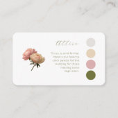 ホワイト＆アイボリー | ローズ ウェディング アタイア ドレスコード エンクロージャーカード (正面)