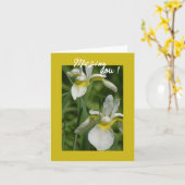ホワイト アイリス - あなたが恋しい   カード (黄色い花)