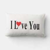 ホワイト・アイ・ラブ・ユー ランバークッション (裏面)