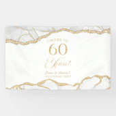 ホワイト アゲート 60周年 結婚記念日 パーティー 横断幕 (横)