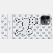 ホワイト・アラスカン・クリー・カイ かわいい犬と名前 Case-Mate iPhoneケース (裏面(横))