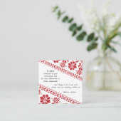 ホワイト・アンド・レッド・タトレーズ　結婚情報封入物 エンクロージャーカード (スタンド正面)