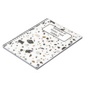 ホワイト&アーストーンテラゾパターン、 ノートブック (左側)