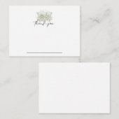 ホワイト&イエローフローラノテカードサンキュー ノートカード (正面/裏面)