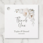 ホワイト・ウィンター結婚・フローラ・サンキュー フェイバータグ (正面)